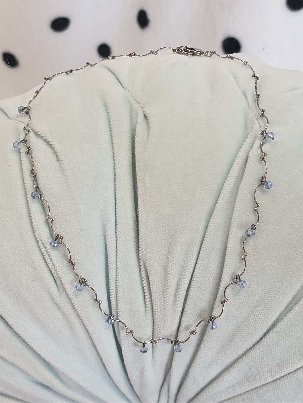 Givenchy Wavy Chain Drop Necklace 15.5"